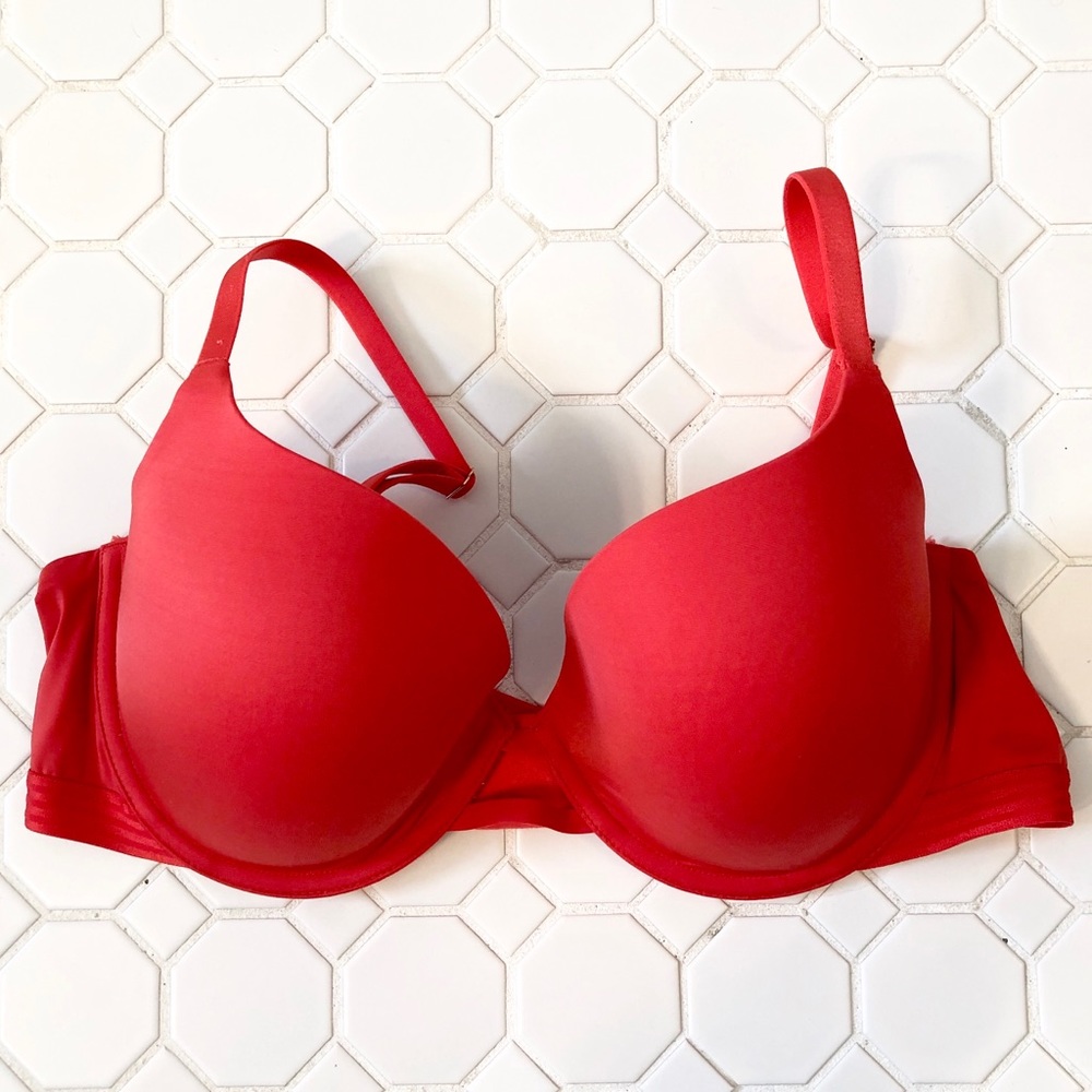Savage X Fenty T-Shirt Red Underwire Bra 38C - Picture 1 of 4